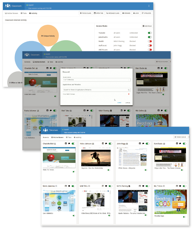 Content Control & Screen Visibility | Classwize Platform